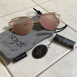 Pink and Gold Summer Sunglasses